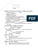 Underline The Correct Word in Brackets To Complete Each Sentence