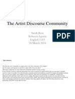 The Artist Discourse Community