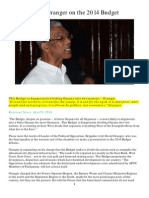 David Granger on Budget 2014