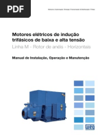 WEG Motor de Inducao Trifasico de Baixa e Alta Tensao Rotor de Aneis 11066443 Manual Portugues Br