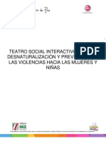 “Teatro social interactivo para la desnaturalización y prevención de las violencias hacia las mujeres y niñas” 
