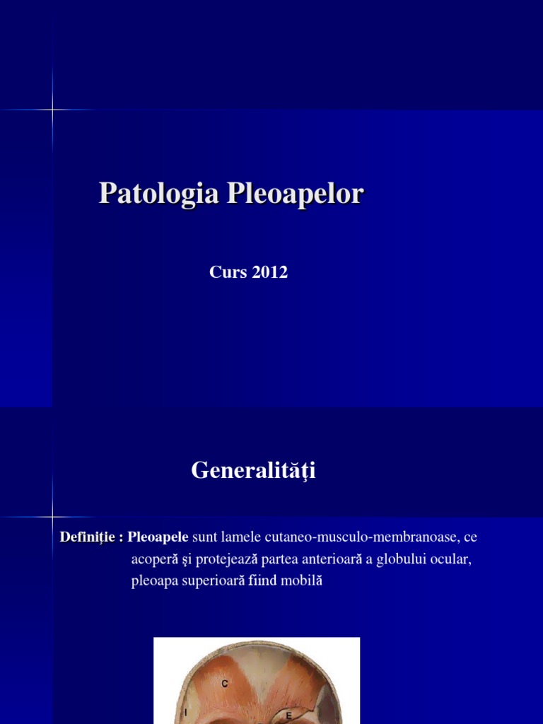 Patologia Pleoapelor | PDF