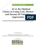 A Guide To The Optimal Choice in Using Cost Market and Income IP Valuation Approaches