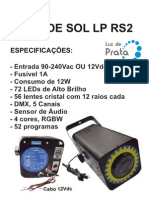 Manual Raio de Sol LP RS2 - Luz de Prata