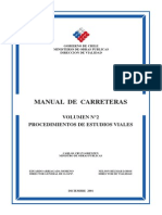 Manual de Carreteras Chile Procedimientos Estudios Viales