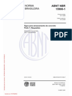 NBR - 15900-1 - 2009-Água para Amassamento Do Concreto - Requisitos