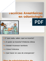 Tecnicas Anestesicas en Odontologia