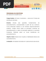 Programa Da Disciplina Aconselhamento