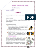 Tundido: proceso de igualar y cortar fibras en tejidos