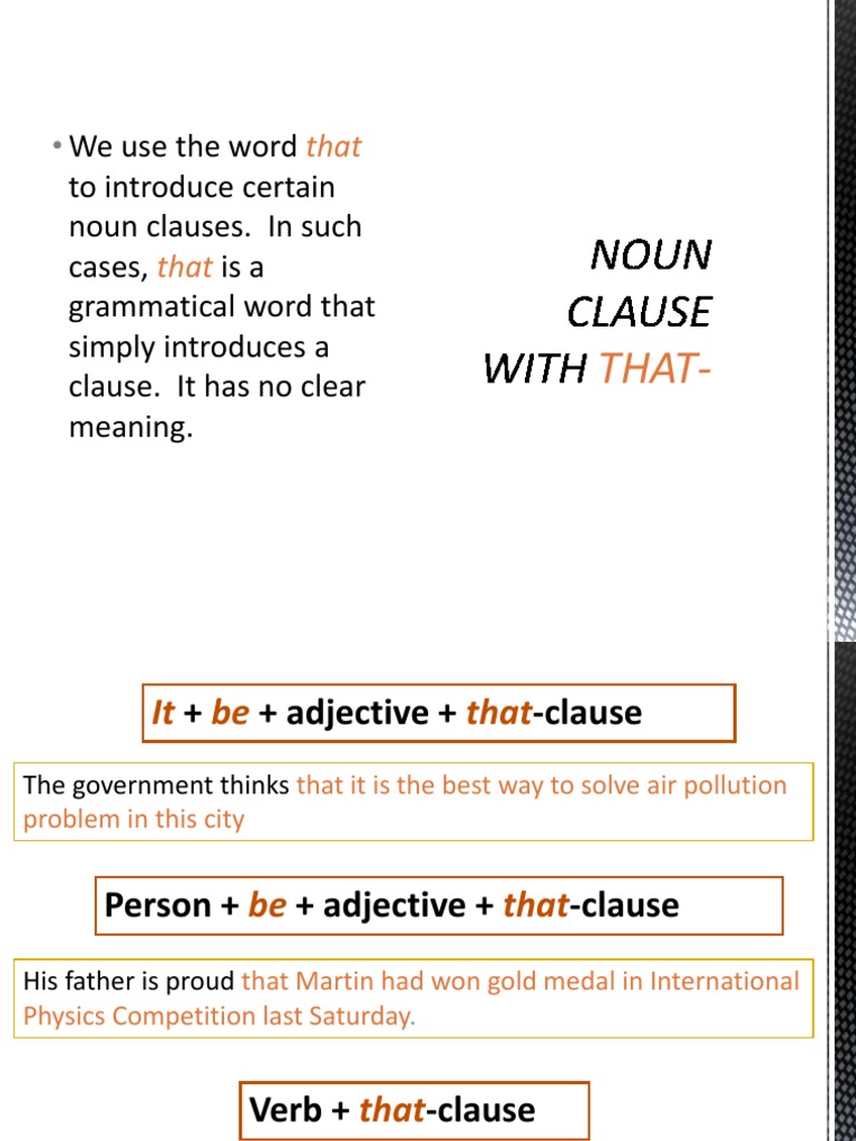 Noun clause