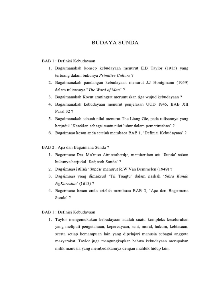 Pengertian dan Sejarah Budaya Sunda | PDF