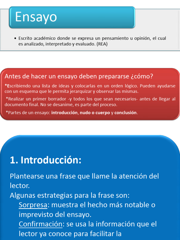 Pasos Para Hacer Un Ensayo