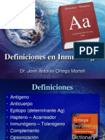 Definiciones en Inmunología