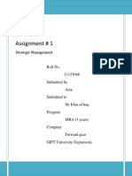 Assignment # 1: Strategic Management