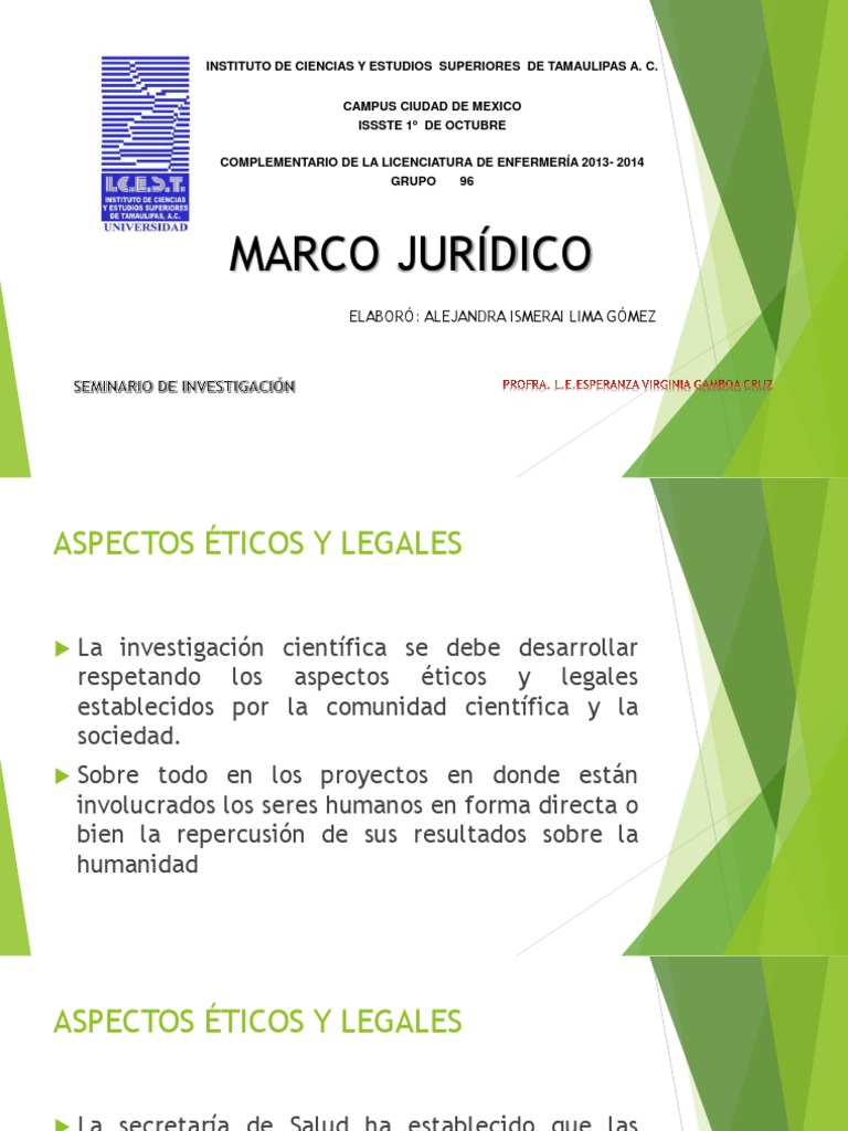 Marco Juridico Enfermería Metrología
