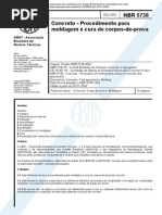 NBR 5738 - Concreto - Procedimento para Moldagem e Cura de Corpos-De-prova - 2003
