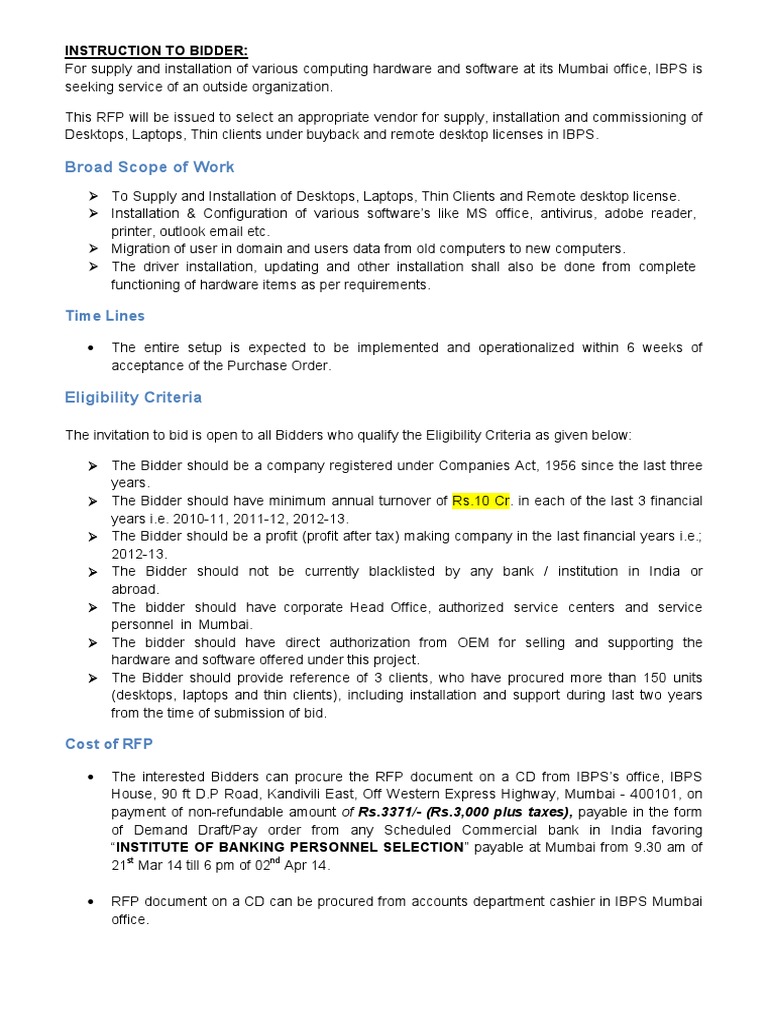 Web Release For Desktop Replacement | PDF | Request For Proposal ...