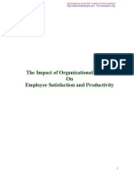The Impact of Organizational Culture On Employee Satifaction & Productivity