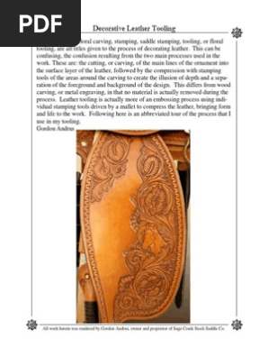 Decorative Leather Tooling