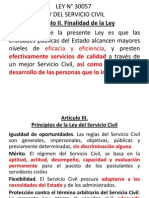 Ley del Servicio Civil: principios, clasificación, selección, capacitación, evaluación y compensaciones