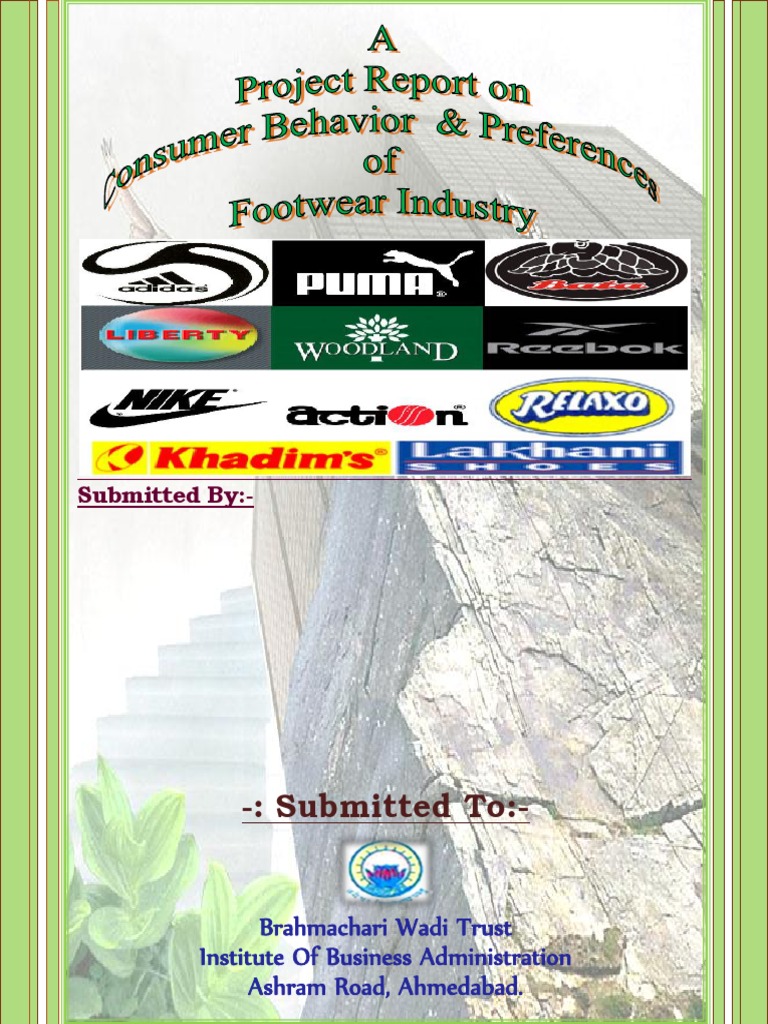 project report on shoes