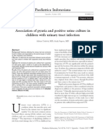 Association of Pyuria and Positive Urine Culture in Children