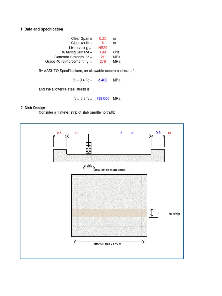AASHTO Slab Bridge Design Example | PDF