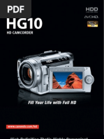 Canon Hg10 Brochure 070913