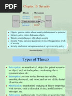 Chapter 10: Security: Threats Mechanisms