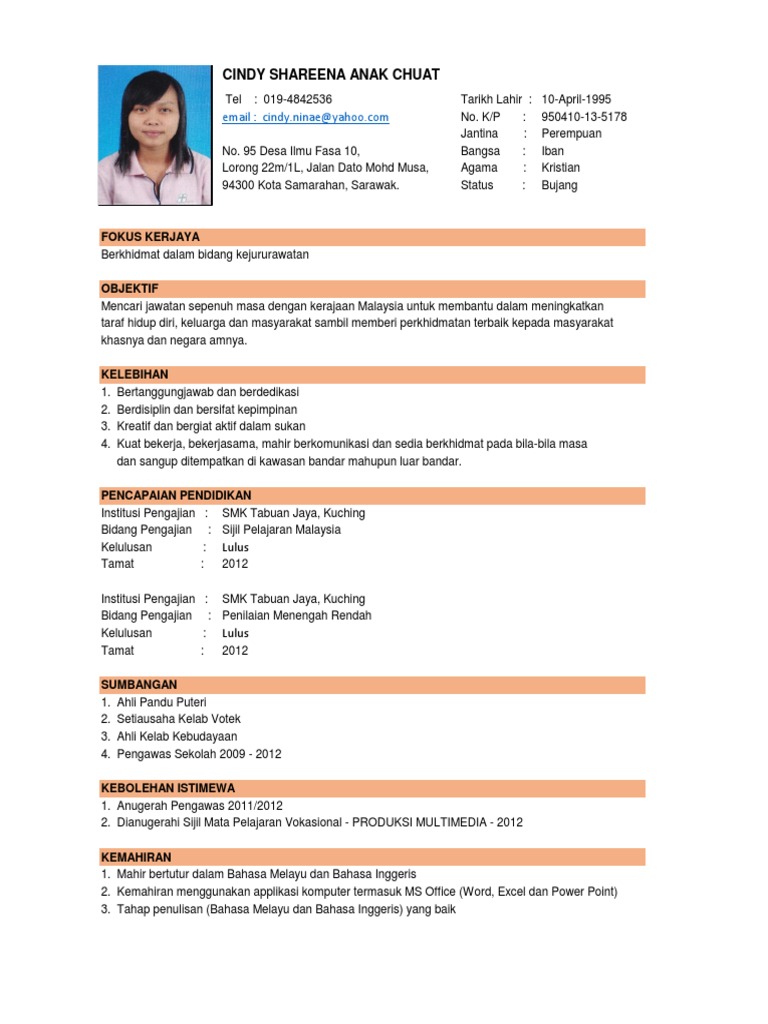 Resume Nina Pdf