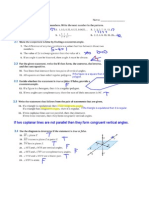 If Two Coplanar Lines Are Not Parallel Then They Form Congruent Vertical Angles