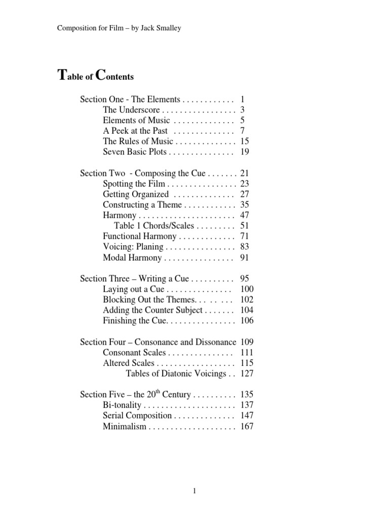 Composition For Film - Jack Smalley Sample Pages | PDF | Chord (Music ...
