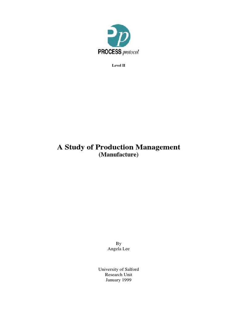 Production Management Strategies Explained | PDF | Business