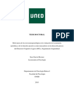 Relevancia de Los Tests Neuropsicológicos Memoria Episodica y Función Ejecutiva DCL