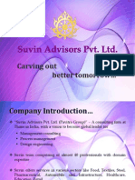 1 Suvin Advisors - Company Profile - Food - Presentation PPT - 281113