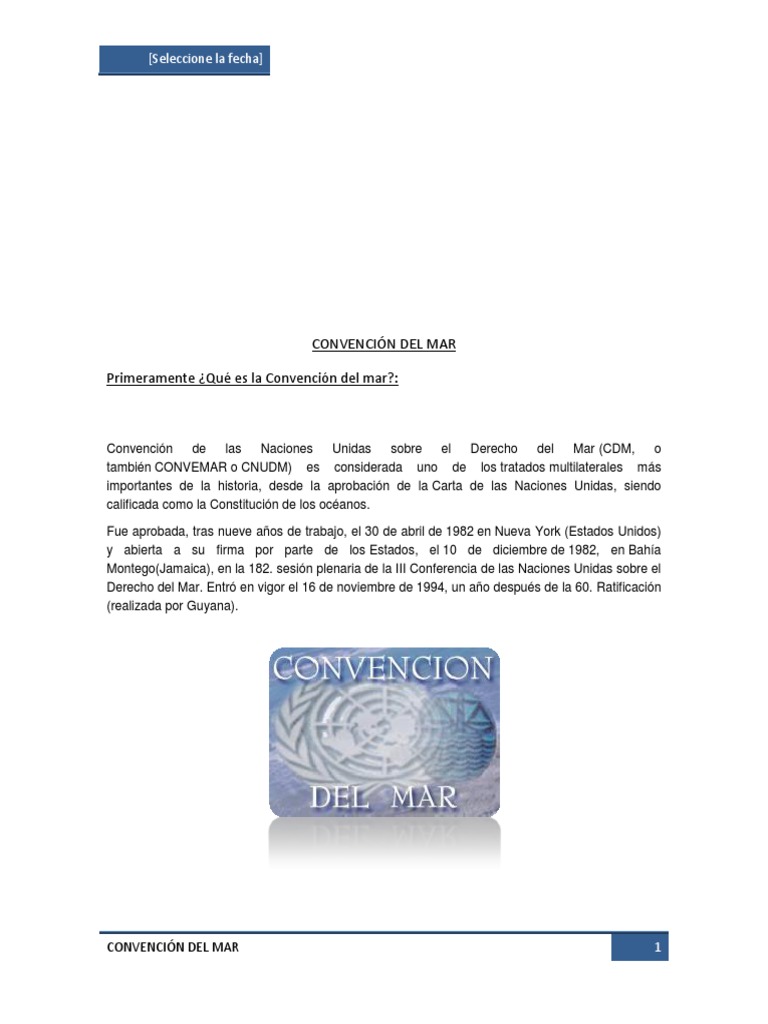 Convenio Del Mar PDF Convención de las Naciones Unidas sobre el