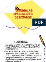 Tourism As Specialised Discourse