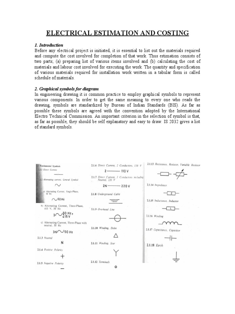 Elec Estimate | PDF
