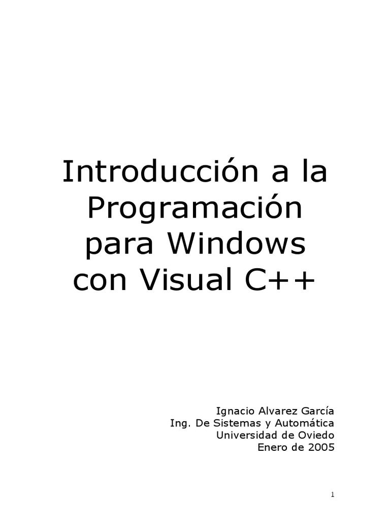 Programacion en Visual C++ | PDF | Objeto (informática) | C