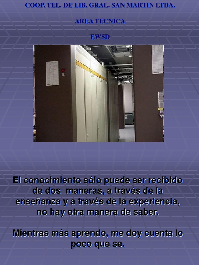 Sistema EWSD de Siemens: Arquitectura y Mantenimiento | PDF | Central ...