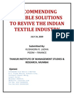 Solutions To Revive Indian Textile Industry