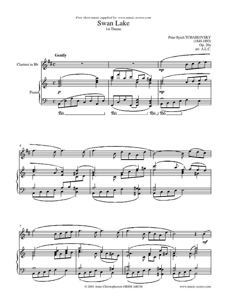 Tchaikovsky Il Lago Dei Cigni e Pianoforte)