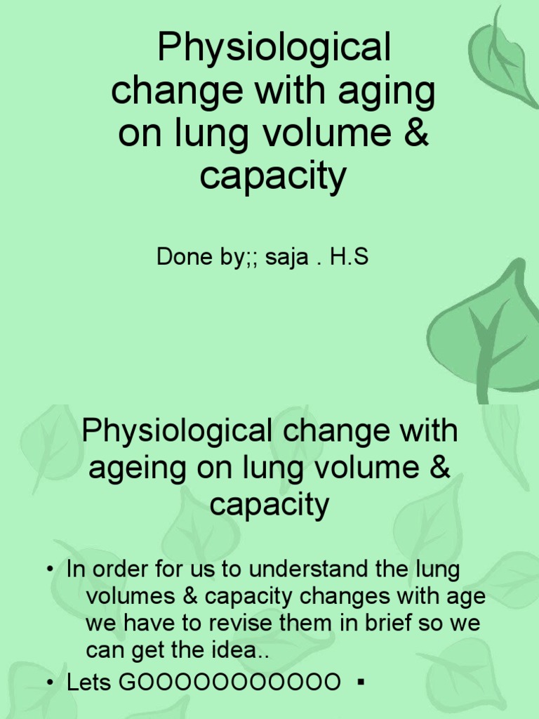 Age-Related Lung Volume Changes | PDF | Exhalation | Lung