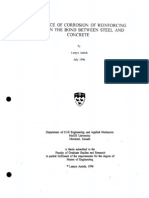 Influence of Corrosion of Reinforcing Bars on the Bond Between Steel and Concrete