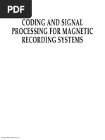 Bane Vasic, Erozan M. Kurtas Coding and Signal Processing For Magnetic Recording Systems 2004