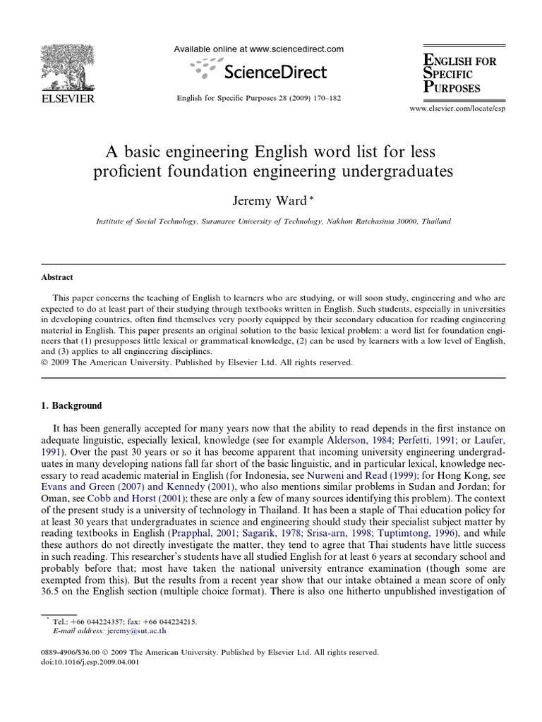 Basic Engineering Vocabulary for Students | PDF | Yield (Engineering ...