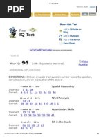 Printable IQ Test with Answers PDF | PDF | Intelligence Quotient | Test ...