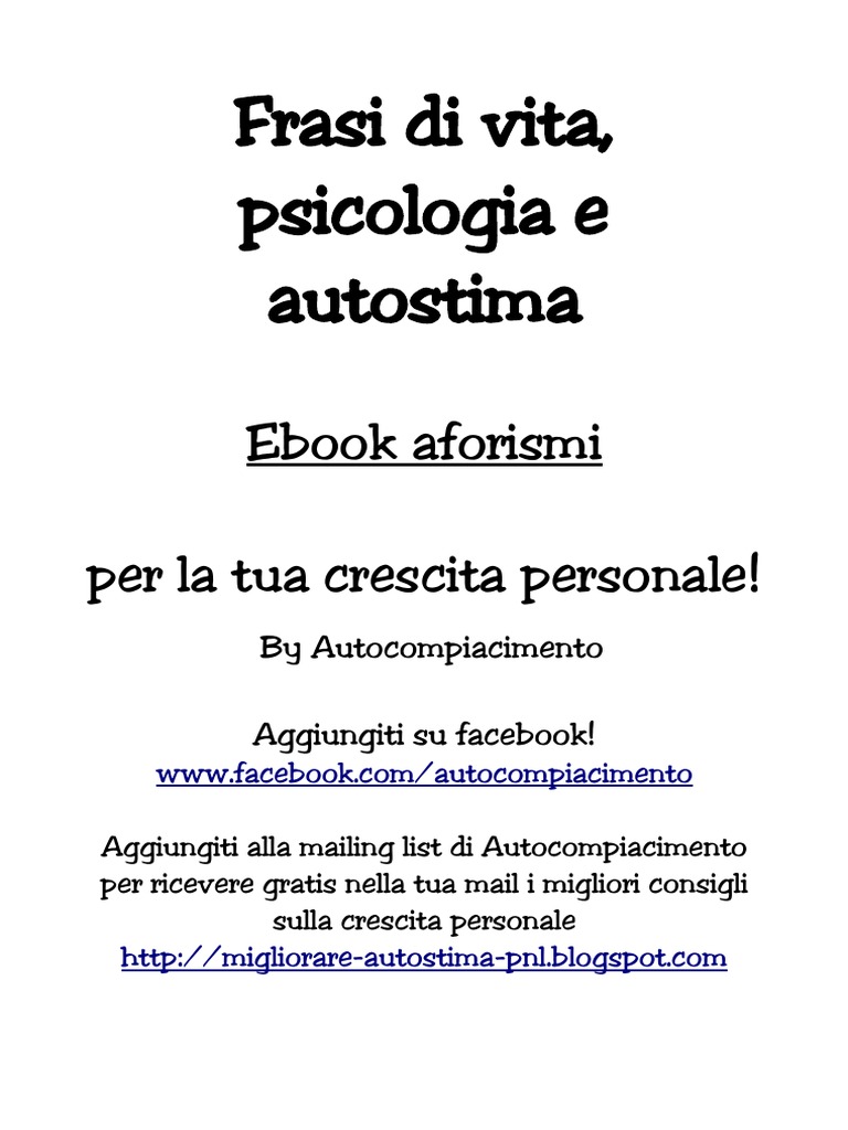 Morelli Raffaele Frasi Di Psicologia Vita E Autostima