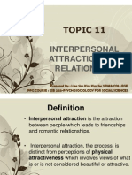 Interpersonal Attraction and Relationships