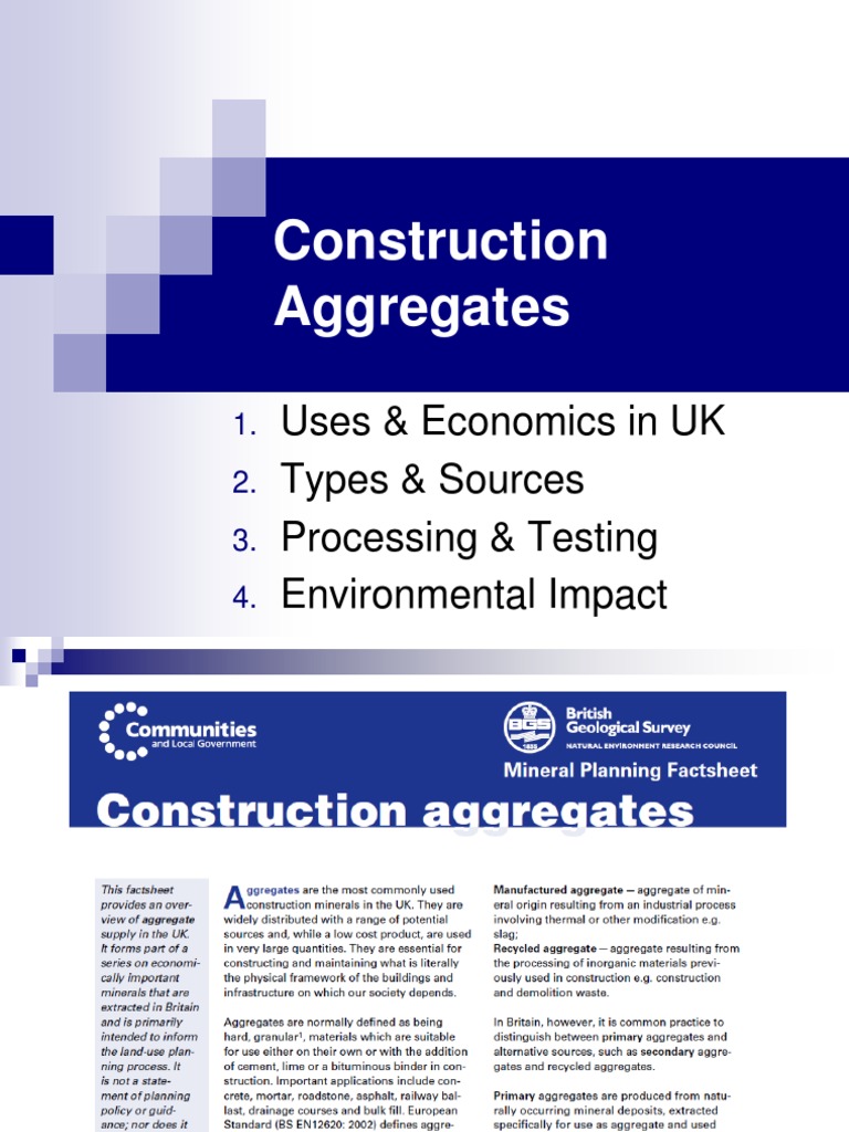 UK Construction Aggregates Overview | PDF | Construction Aggregate ...